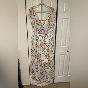Torrid Floral Off Shoulder Maxi Dress